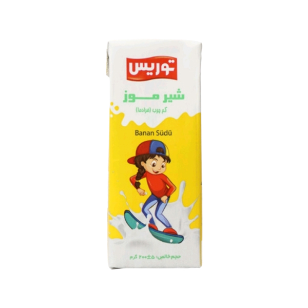 شیر موز کم چرب فرادما " توریس " 200 گرمی ( ۳ تا بخر ۴ تا ببر )