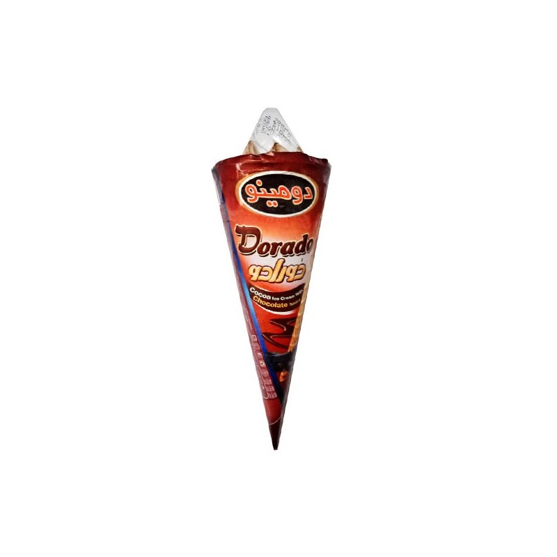 بستنی دورادو با سس شکلات با نان بستنی و دراژه شکلاتی ( مخلوط با چربی نباتی ) [ 70 گرم ]
