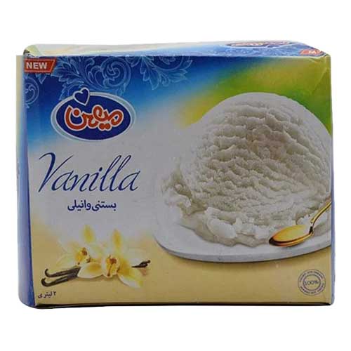 بستنی وانیلی 1 لیتری میهن ( 550 ) گرم