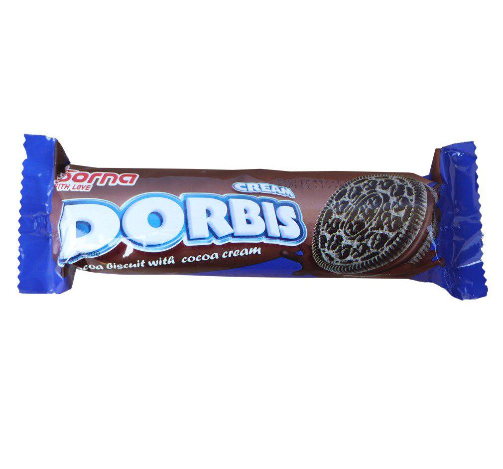بیسکویت کاکائویی " با کرم کاکائویی دربیس " درنا - (120 گرمی )
