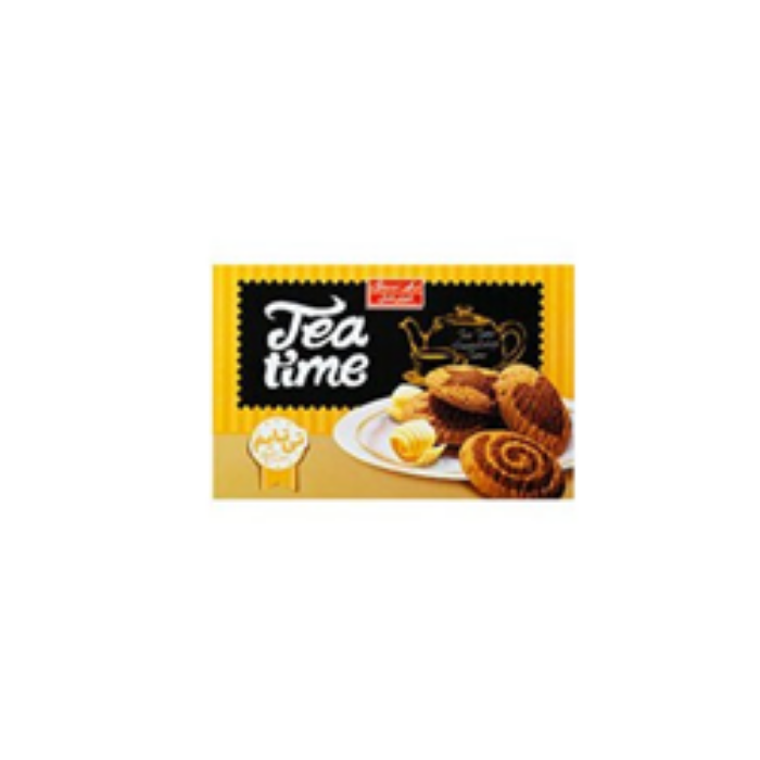 بیسکویت " دو رنگ کره ای Tea Time " شیرین عسل - ( جعبه 290 گرمی )