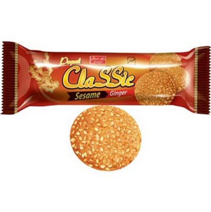 بیسکویت کوکی " کنجدی زنجبیلی پاپل کلاسیک " شیرین عسل - ( 80 گرمی )