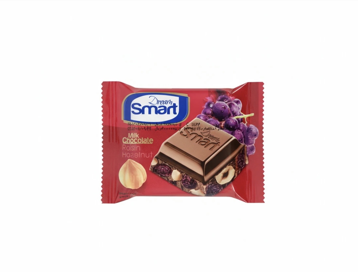 شکلات شیری با مغزی مخلوط کشمش و فندق دریم اسمارت برند شیرین عسل وزن محصول ( 50g )