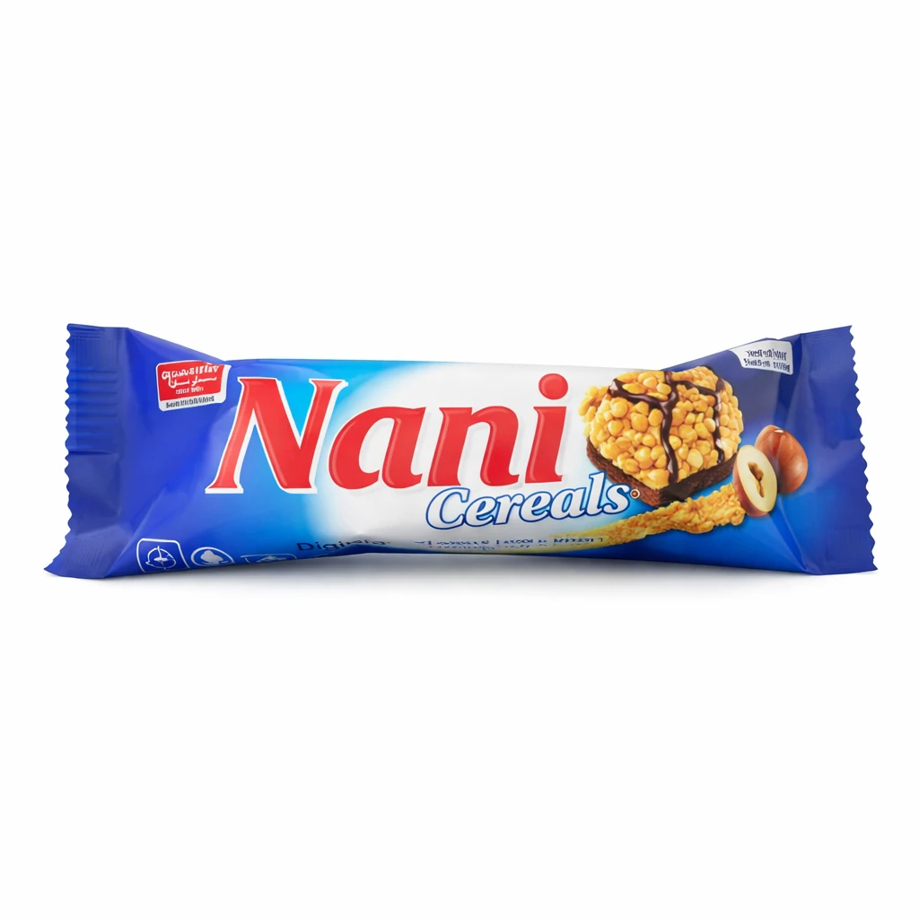 نانی فراورده غلات با تزئین فراورده کاکائویی برند شیرین عسل وزن محصول ( 20g )