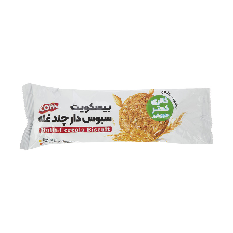 بیسکویت سبوس دار چندغله برند کوپا وزن محصول ( 150g )