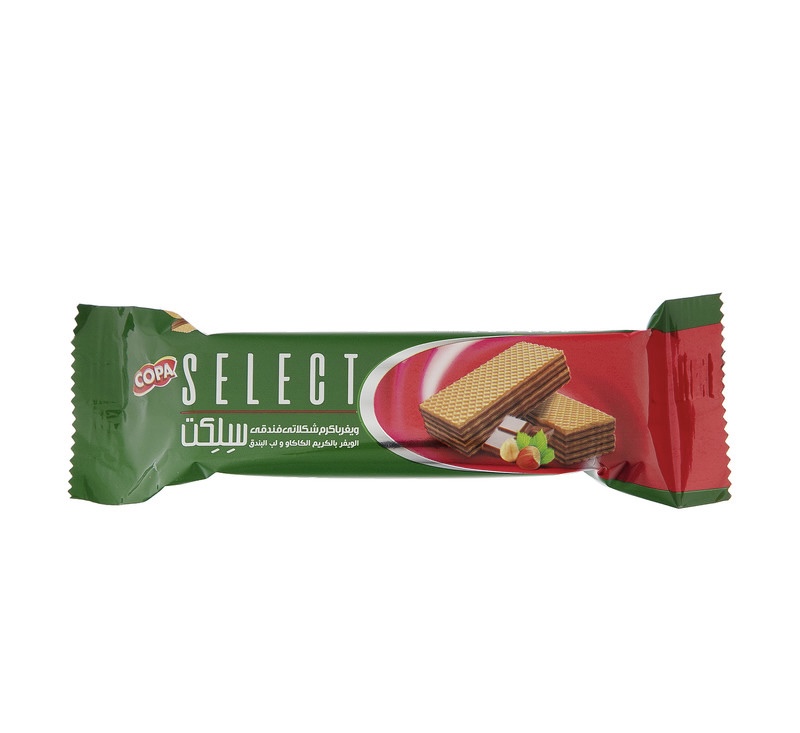 ویفر با کرم شکلاتی فندقی سلکت برند کوپا وزن محصول ( 35g )