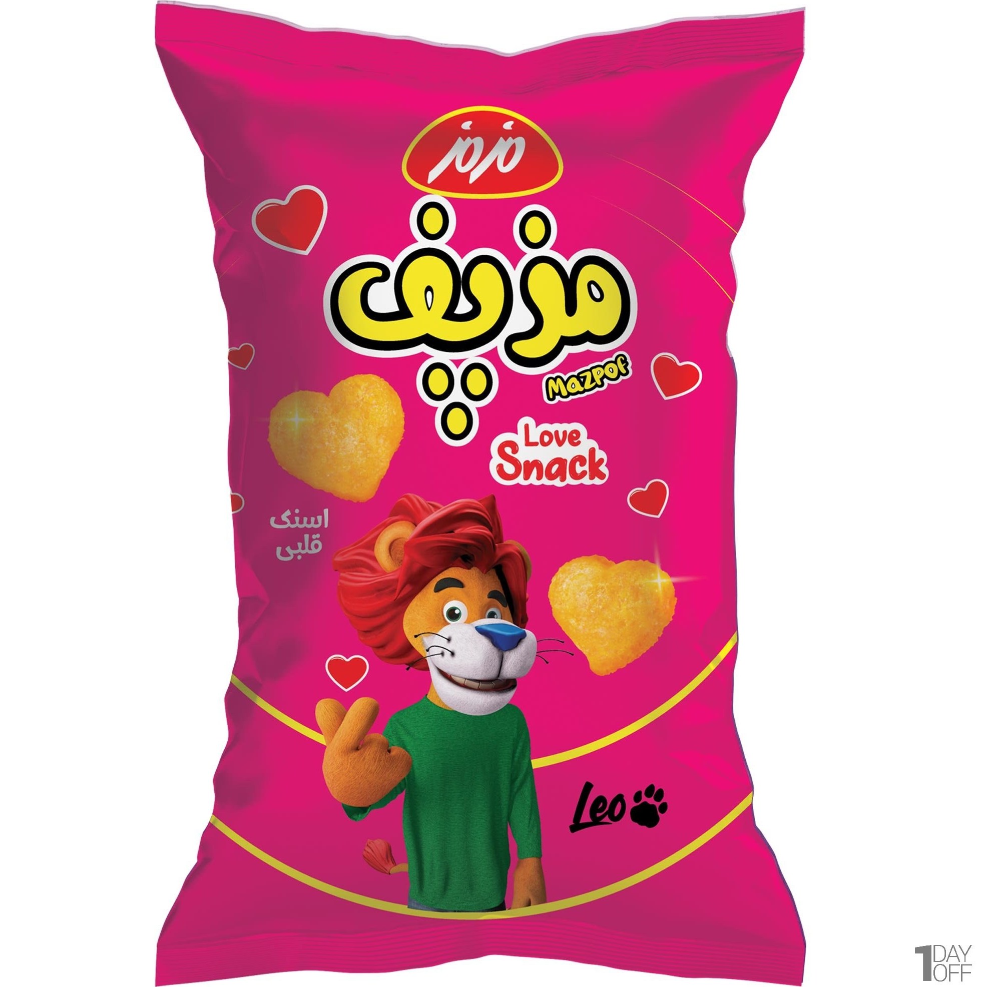 اسنک قلبی مز پف مزمز 50 گرمی