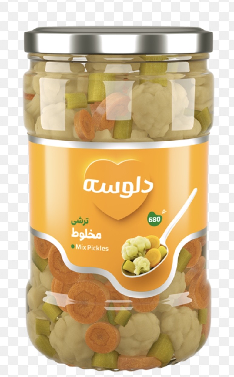 ترشی مخلوط از برند دلوسه وزن محصول ( 680 گرم )