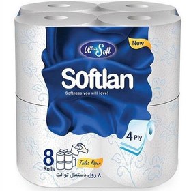 دستمال " توالت " سافتلن - ( 8 قلو ) هر رول 125 برگ ( 4 لایه )