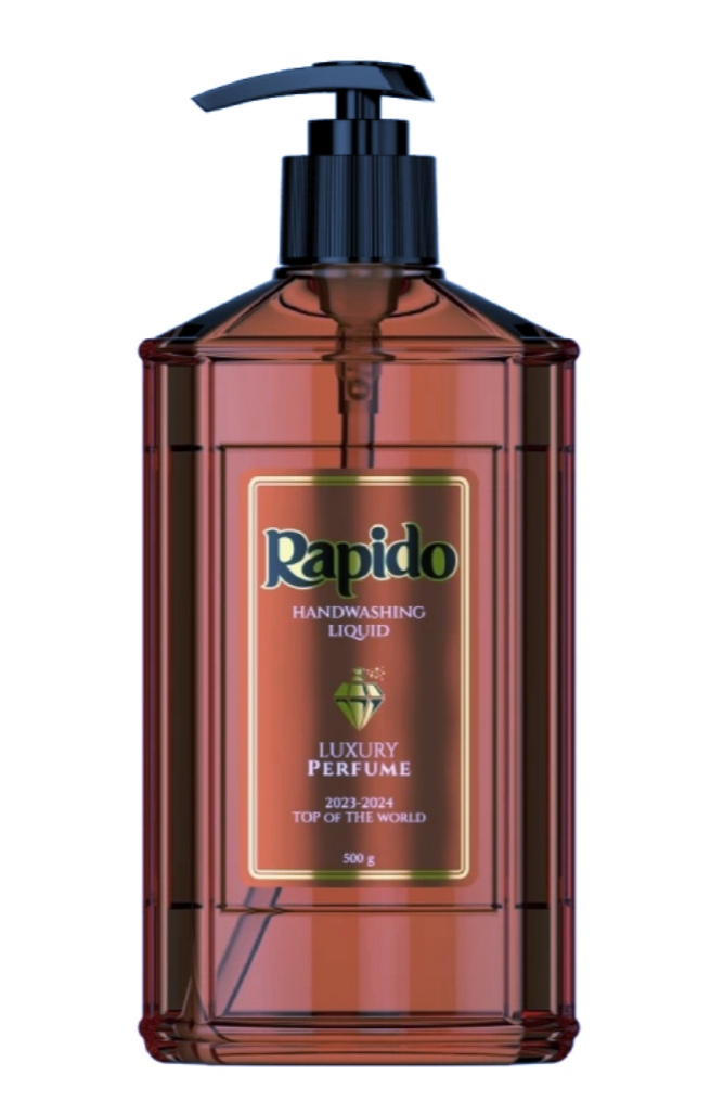 مایع دستشویی عطری قهوه ای شفاف ( 500 ) گرم راپیدو