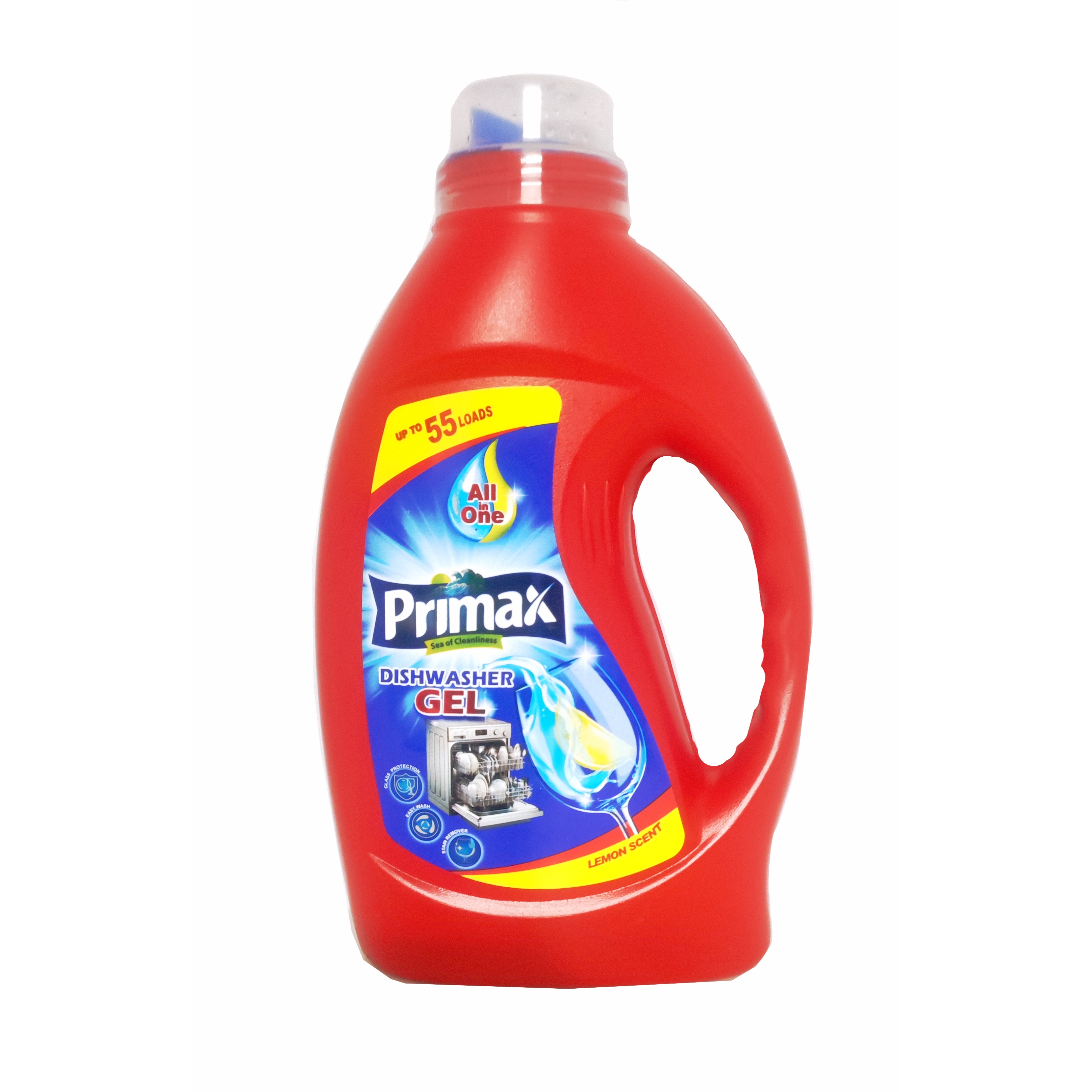 ژل ماشین ظرفشویی ( جلا دهنده ، خوشبوکننده ، چربی زدا ، محافظ ماشین ، پاک کنندگی بالا ) ( 1000 ) گرم پریمکس