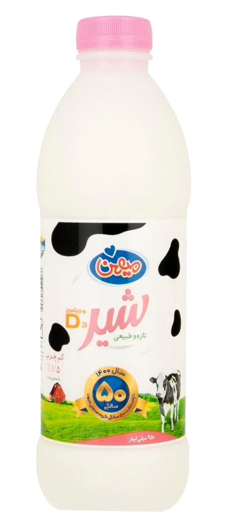 شیر بطری کم چرب 1/5% حاوی ویتامین میهن ( 950 ) میلی لیتر