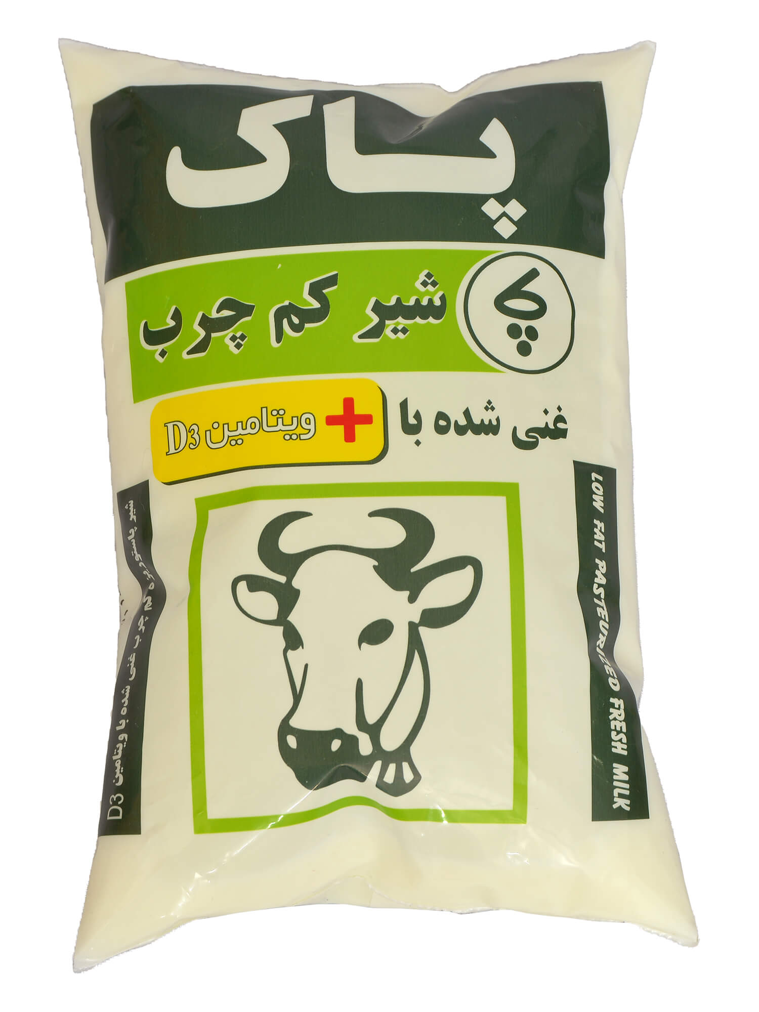 شیر کم چرب پاک کیسه ای غنی شده با ویتامین D3 وزن 800 گرم