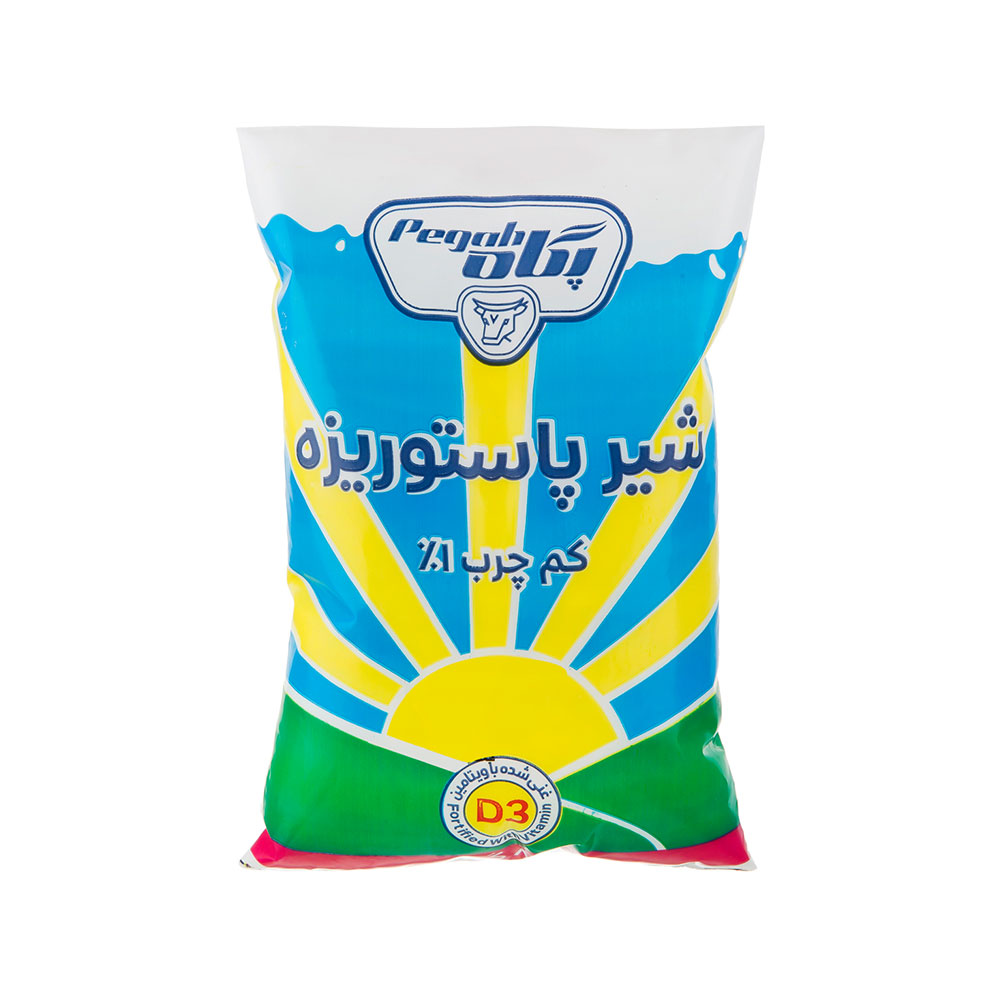 شير کيسه پگاه فراپاستوریزه کم چرب 800 گرم