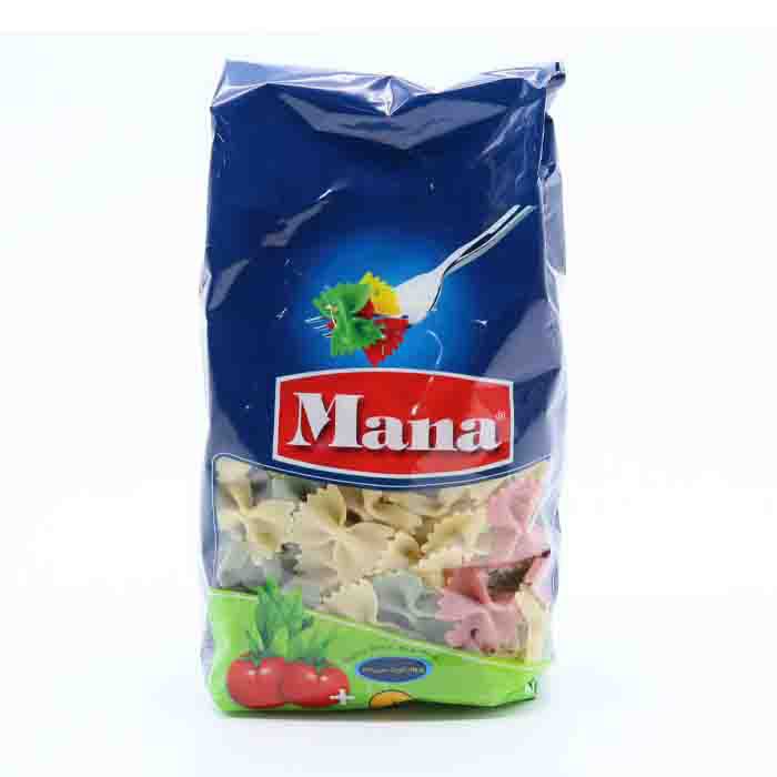 ماکارونی پروانه ای کوچک سبزیجات مانا - 500 گرم