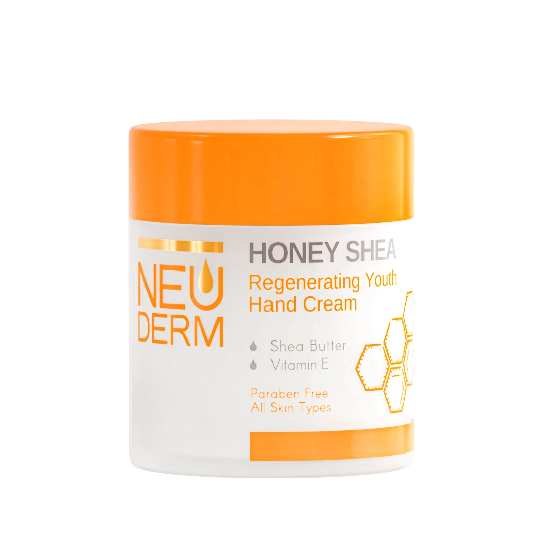 کرم دست " Re-Nutrive Honey Shea " نئو درم - ( ترمیم کننده و نرم کننده، مناسب انواع پوست ) فاقد پارابن، حاوی شی باتر و عصاره عسل، ویتامین E ( 150 میلی لیتر )