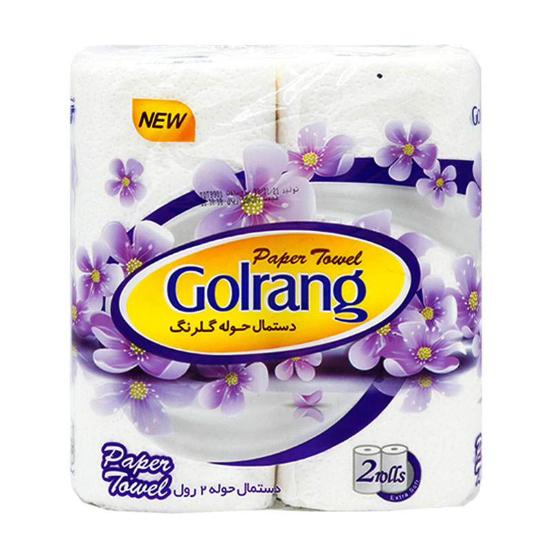 دستمال " حوله ای " گلرنگ - ( 2 قلو ) حوله کاغذی توالت، هر رول 75 برگ ( 3 لایه )