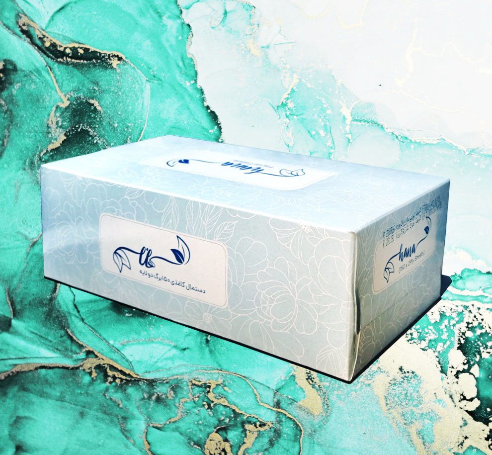 دستمال کاغذی " جعبه ای " هانا - ( 150 برگ دولا )