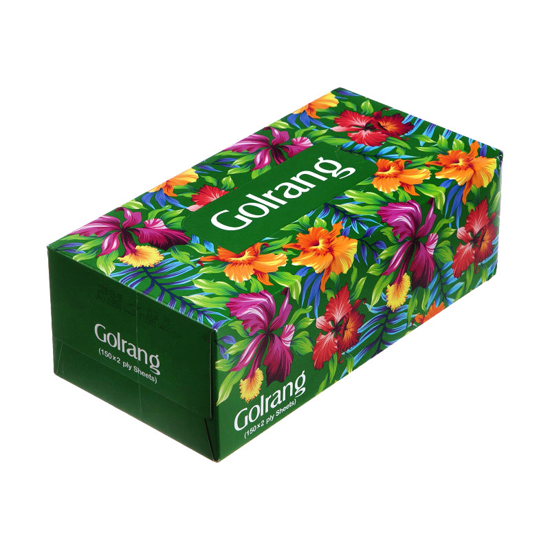 دستمال کاغذی " جعبه ای " گلرنگ - ( 150 برگ دولا )