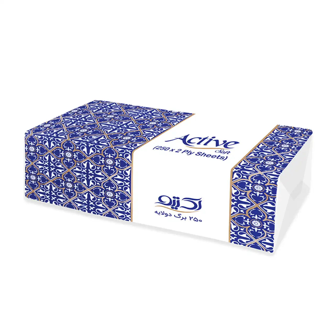 دستمال کاغذی " اقتصادی " اکتیو - بسته نایلونی ( 250 برگ دولا )