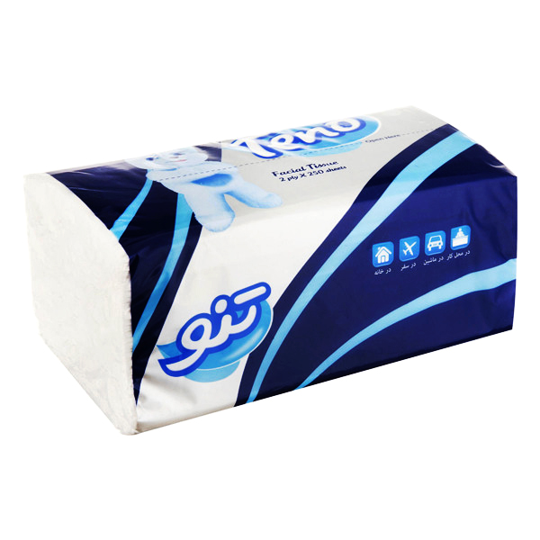 دستمال کاغذی اقتصادی " پاپیا  و  تنو "  -  بسته تکی و بسته 8 عددی  ( 250 برگ دولا )