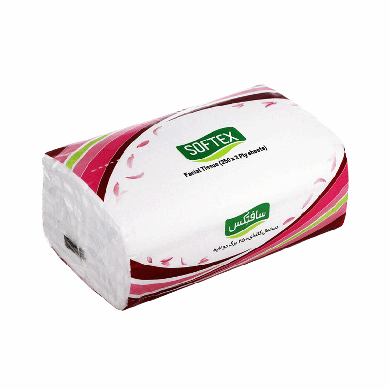دستمال کاغذی " اقتصادی " سافتکس  -  بسته نایلونی ( 250 برگ دولا )