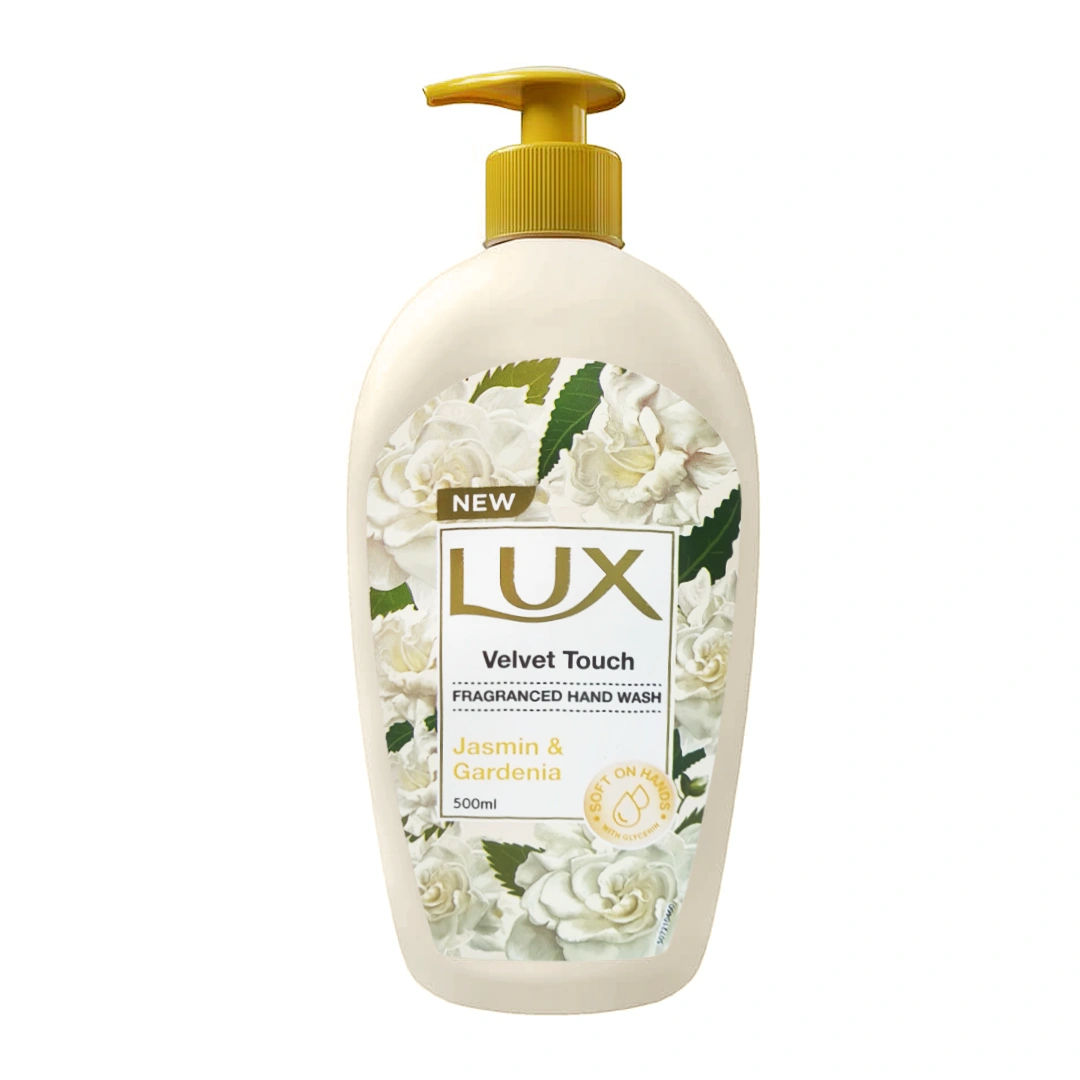 مایع دستشویی پمپی " Velvet Touch " لوکس - ( کرم سبز ) حاوی گلیسیرین و مرطوب کننده گیاهی، با رایحه یاس و گاردنیا ( 500 میلی لیتر )