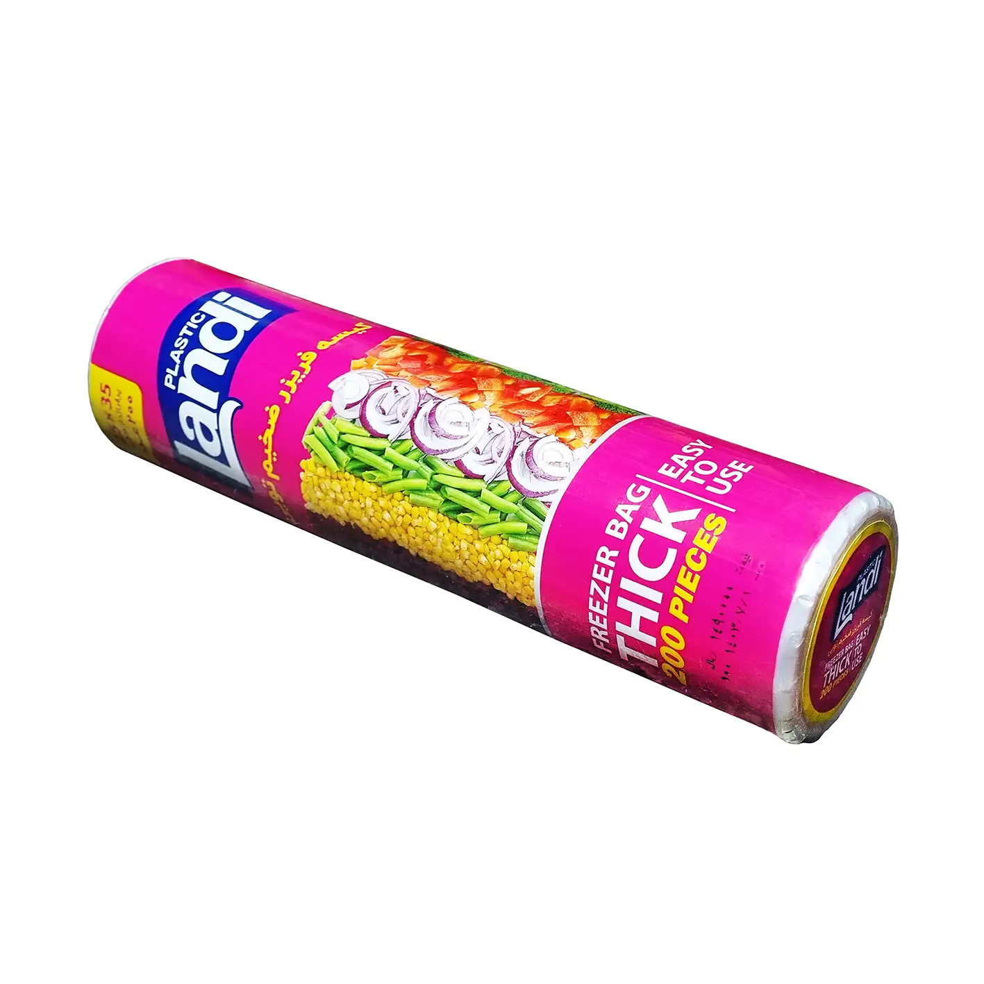 کیسه فریزر " رولی پرفراژ دار " لندی - ( ضخیم توپی ) سایز 35 * 25 سانت ( 200 عددی )