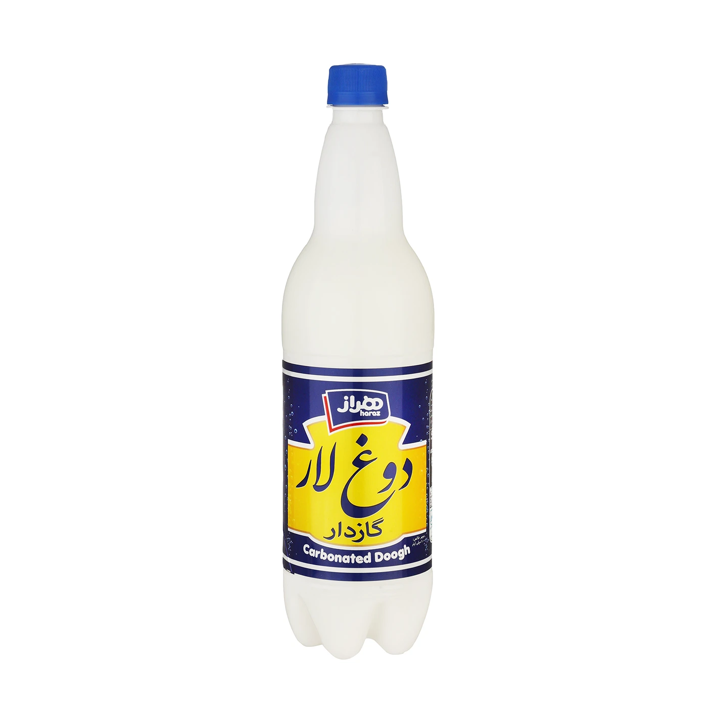 دوغ لار گازدار " گرمادیده " هراز - ( حاوی گاز تزریقی ) تهیه شده از شیر پاستوریزه گاو با طعم نعناع ( 1 لیتری )