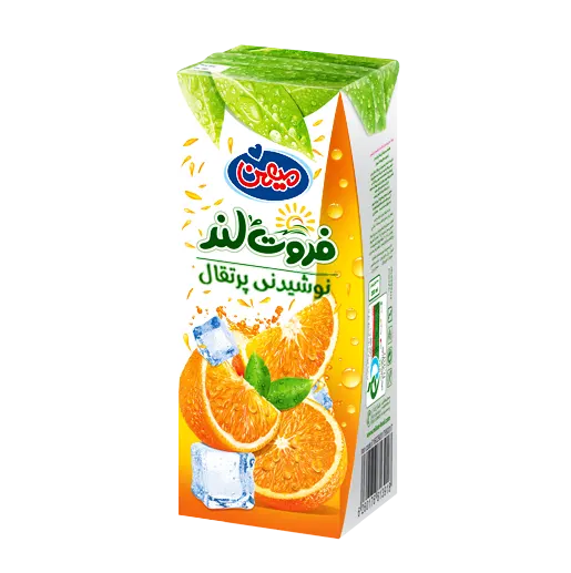 آبمیوه " پرتقال " فروت لند - ( پاکتی ) حاوی کنسانتره طبیعی آب پرتقال ( 200 میلی لیتر )