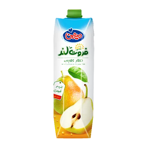 آبمیوه " نکتار گلابی  " فروت لند - ( پاکتی ) حاوی کنسانتره طبیعی آب گلابی  ( 1 لیتری )