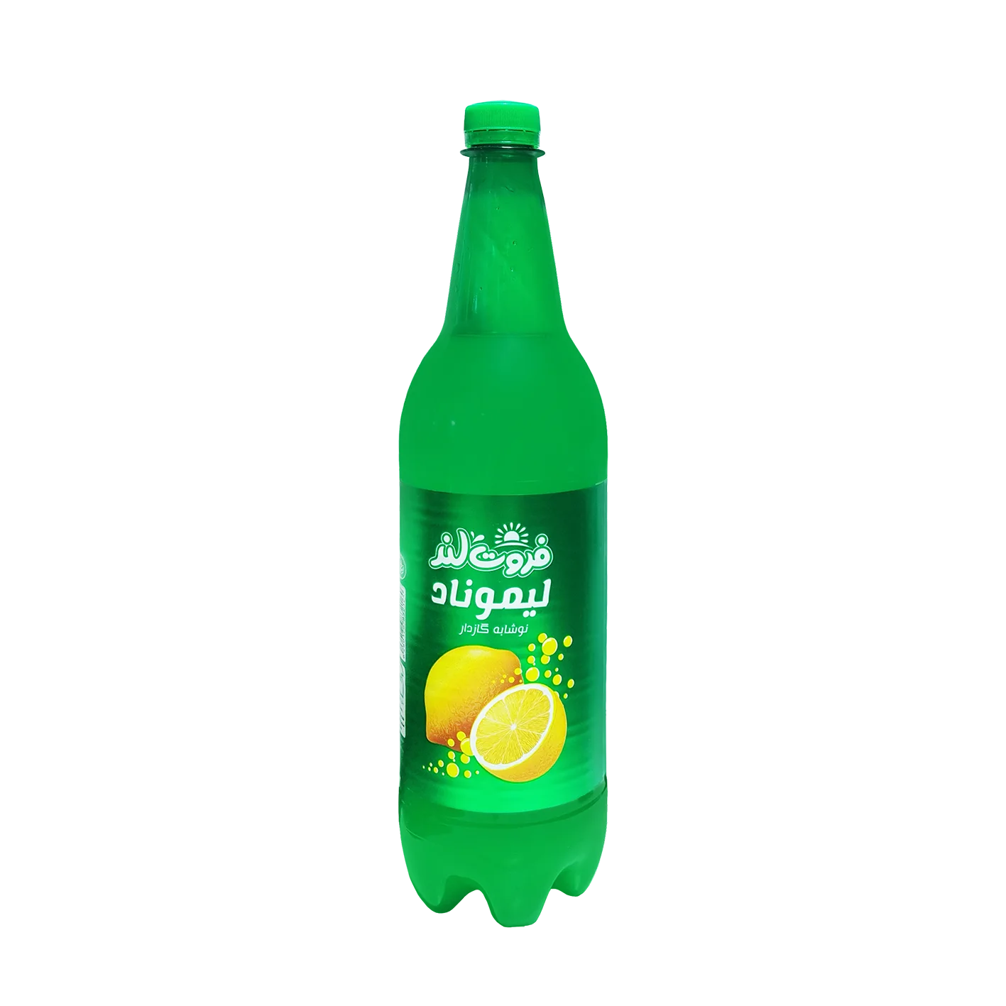 نوشابه گازدار " لیموناد " فروت لند - ( بطری پت ) با طعم لیمو ( 1 لیتری )