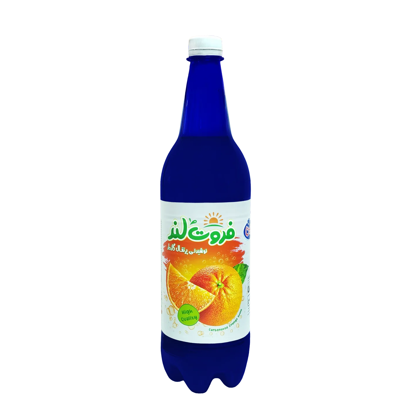 نوشیدنی گازدار " پرتقال " فروت لند - ( بطری پت ) حاوی 25 درصد آبمیوه و کنسانتره طبیعی پرتقال ( 1 لیتری )