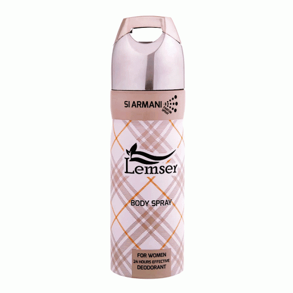 اسپری خوشبو کننده بدن " SI Armani " لمسر - ( " ویژه بانوان " ، صورتی روشن ) با ماندگاری تا 24 ساعت ( 200 میلی لیتر )