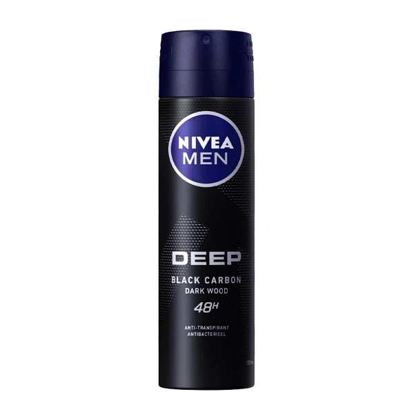 اسپری خوشبو کننده بدن " Deep, Black Carbon " نیوآ - ( " ویژه آقایان " ، سری Dark Wood ) ضد تعریق، آنتی باکتریال، سازگار با پوست، حاوی کربن سیاه با ماندگاری تا 48 ساعت ( 150 میلی لیتر )