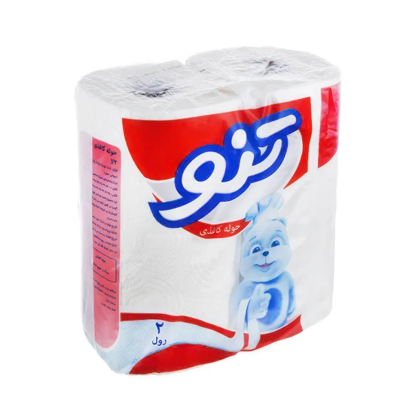 دستمال " حوله ای " تنو - ( 2 قلو ) حوله کاغذی توالت، هر رول 90 برگ ( 3 لایه )