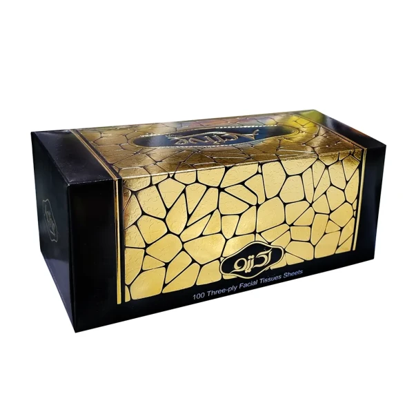 دستمال کاغذی جعبه ای " لاکچری "  اکتیو  -  سایز 20.5 * 20 سانتی متر   ( 100 برگ سه لا )