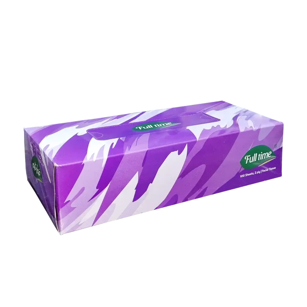 دستمال کاغذی " جعبه ای " فول تایم - سایز 20.5 * 20 سانتی متر ( 100 برگ دولا )