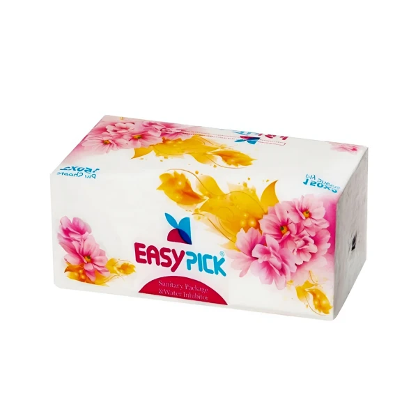 دستمال کاغذی " اقتصادی " ایزی پیک - ( بسته نایلونی ) سایز کوچک 20 * 19 سانتی متر ( 150 برگ دولا )