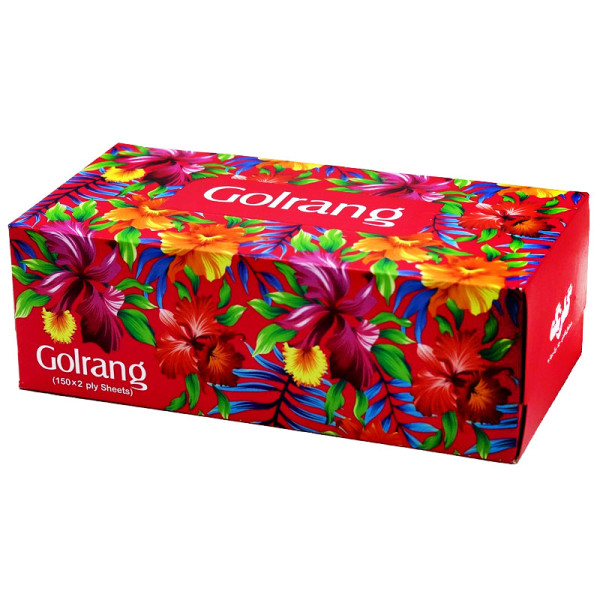 دستمال کاغذی " جعبه ای " گلرنگ - ( 150 برگ دولا )