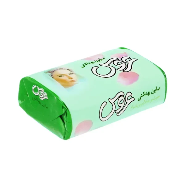 صابون " آرایشی و بهداشتی " عروس - ( سبز، خوشبو و ملایم ) حاوی 1 عدد صابون ( 75 گرمی )