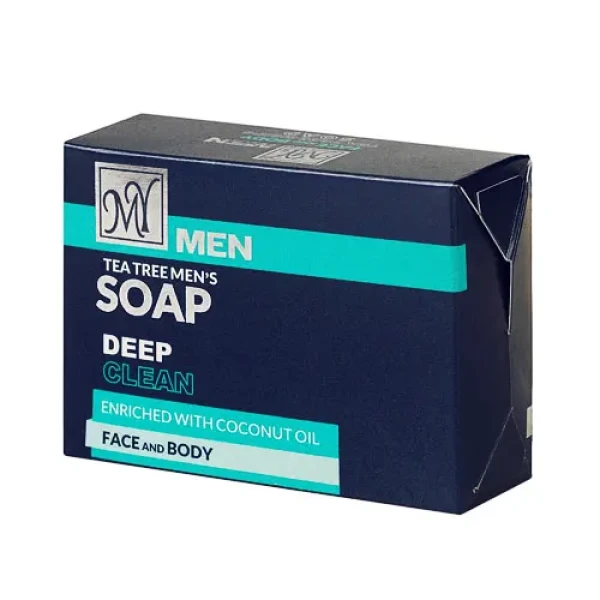 صابون صورت و بدن " Deep Clean " مای - ( ویژه آقایان ) غنی شده با موم زنبور عسل، روغن نارگیل و روغن درخت چای ( 90 گرمی )