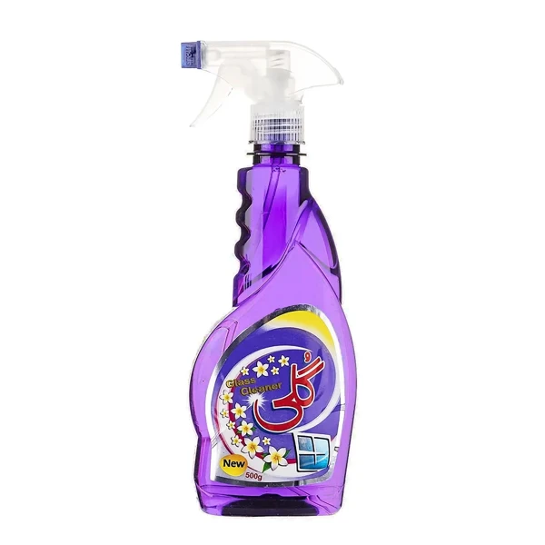 شیشه شوی " معطر " گلی - ( بنفش ) پاک کننده و درخشان کننده ( 500 گرمی )