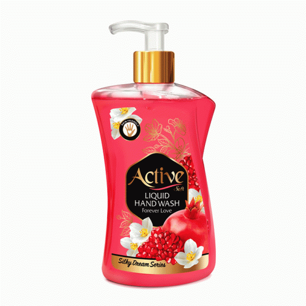 مایع دستشویی پمپی " صدفی " اکتیو - ( صورتی ) سری Silky Dream  ( 450 گرم )