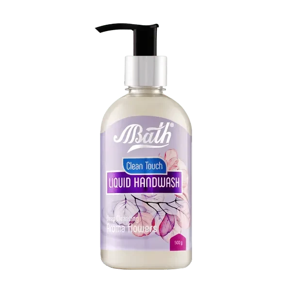 مایع دستشویی پمپی " آروما فلاور " بس - ( سفید، سری Clean Touch ) حاوی گلیسیرین، عصاره ریشه زنجبیل و ساقه دارچین ( 500 گرمی )