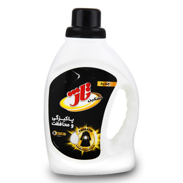 مایع لباسشویی  " مشکین شوی "  تاژ  -  جلوگیری از بور شدن و تثبیت کننده رنگ  ( 1 لیتری )
