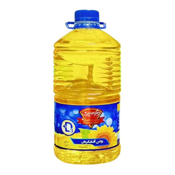 روغن مایع " آفتابگردان " ورامین - ( ویژه پخت و پز و سالاد ) غنی شده با ویتامین D3 ( 2700 گرمی )