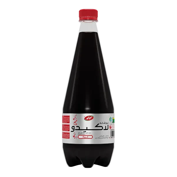 نوشابه گازدار شیری " مشکی با طعم کولا " لاکیدو - ( قند کمتر ) حاوی کلسیم ( 1.5 لیتری )